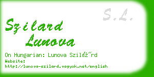 szilard lunova business card